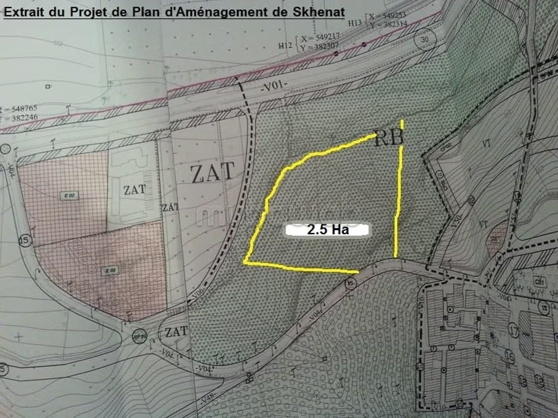Terrain de 2.5 Ha Sidi Harazem Fès