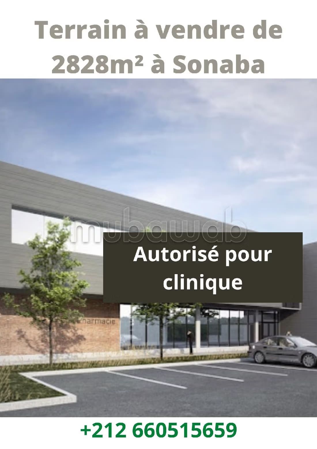 Terrain à vendre de 2828m² à Sonaba autorisé pour clinique