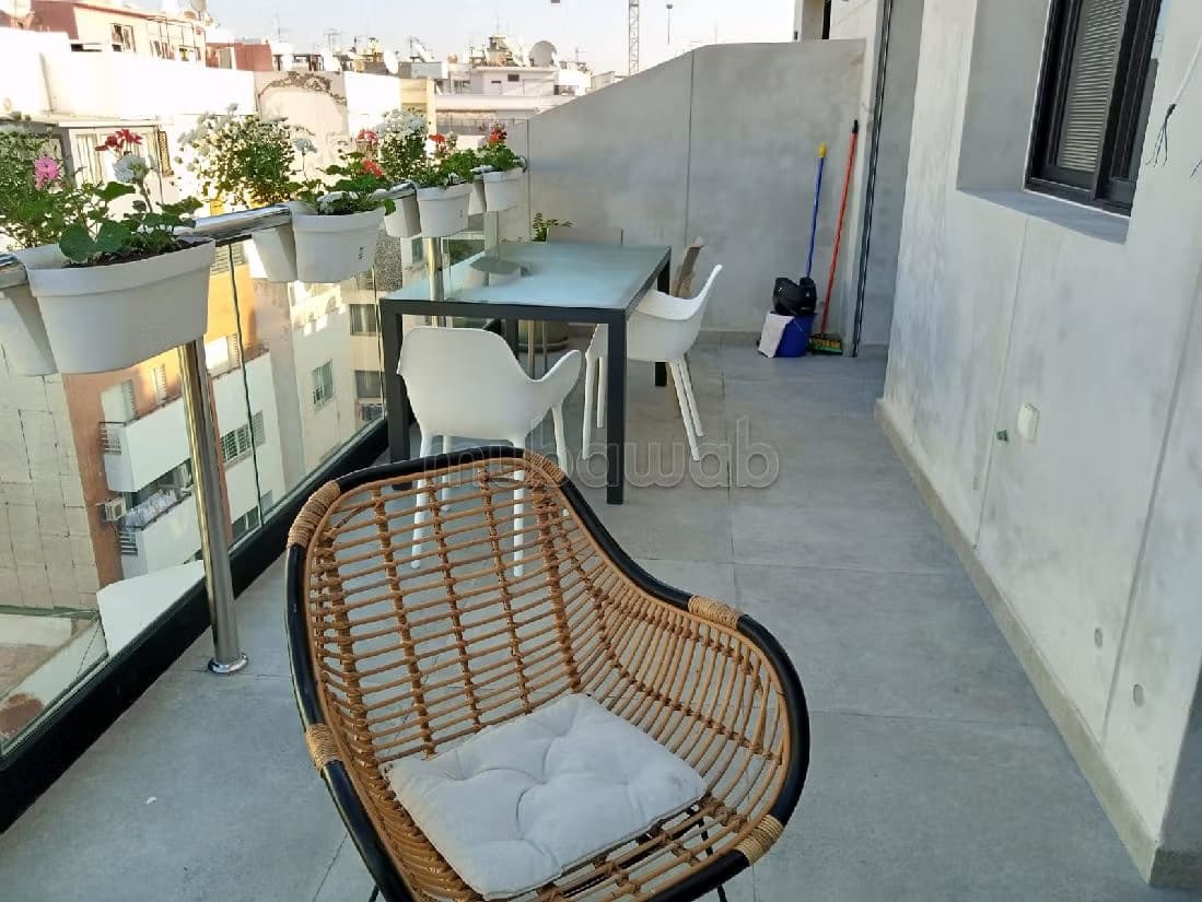 Studio meublé avec terrasse àla location à Gauthie