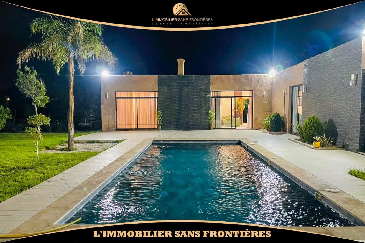 Villa meublée à louer à la Palmeraie – 4 suites, piscine, ja...
