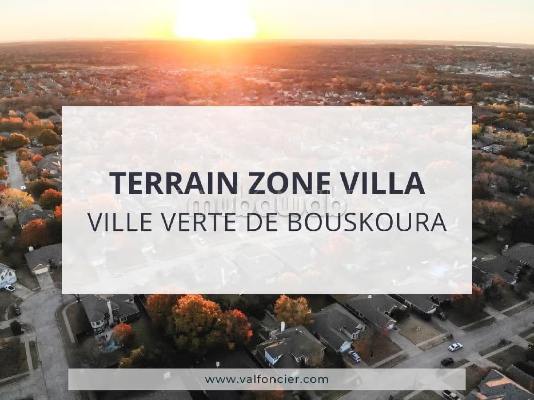 Vente magnifique terrain pour villa 1020m2 à Bouskoura Ville...