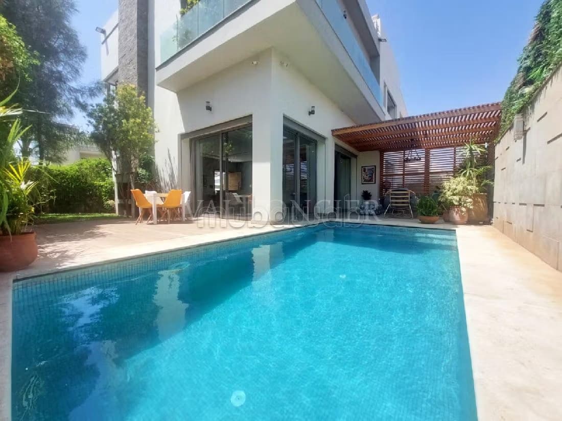 Location villa meublée moderne 4chambres avec piscine à Bous...