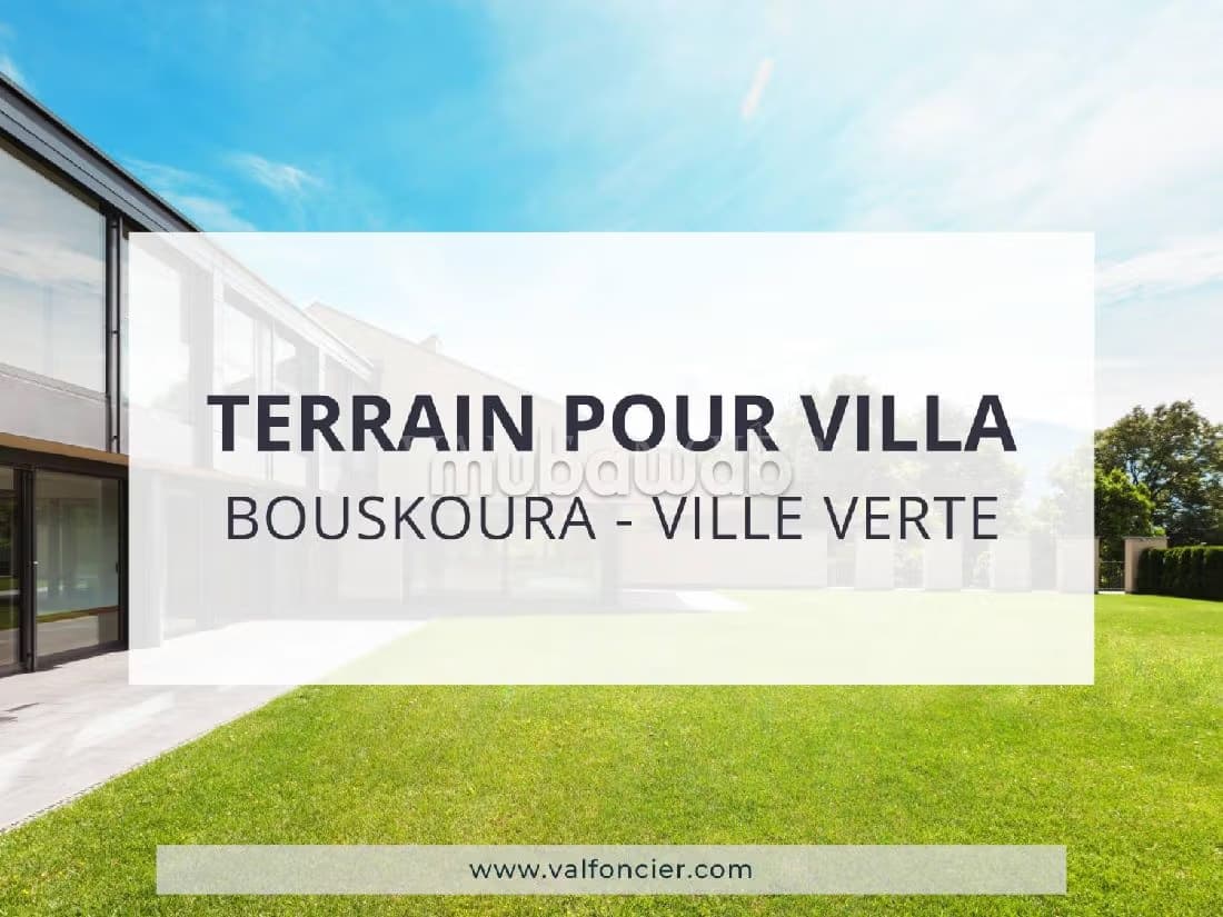 Terrain à vendre pour villa Isolée 1023m2 – Ville Verte Bous...