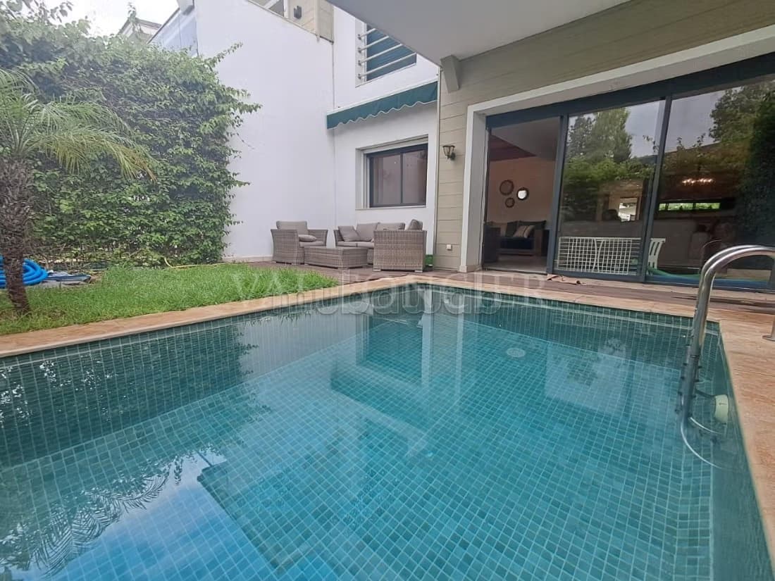 Location villa meublée 4chambres avec piscine Bouskoura, Cas...