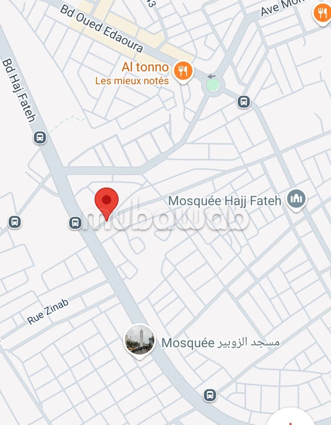 Terrain titré de 129 m² à Oulfa Hajj Fateh
