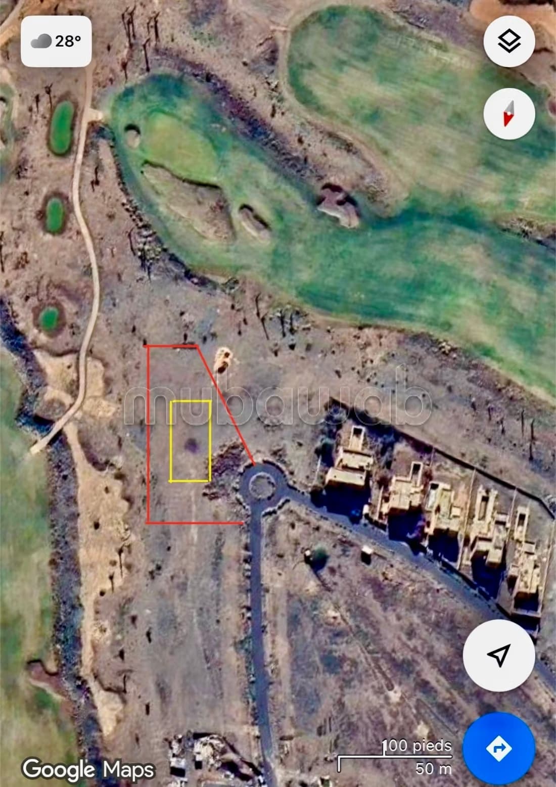Terrain front de golf avec vue pleine sur l’atlas