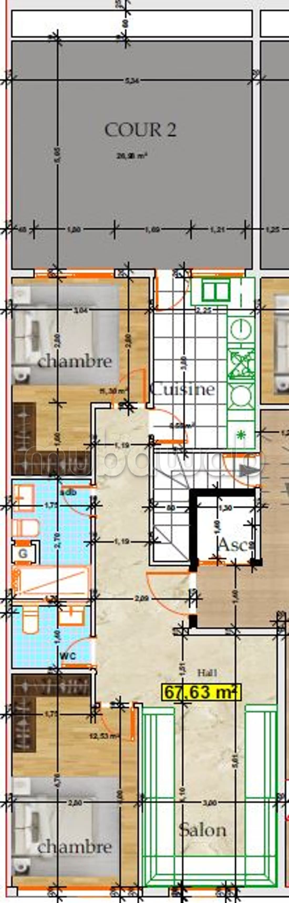 Appartement 67 M2