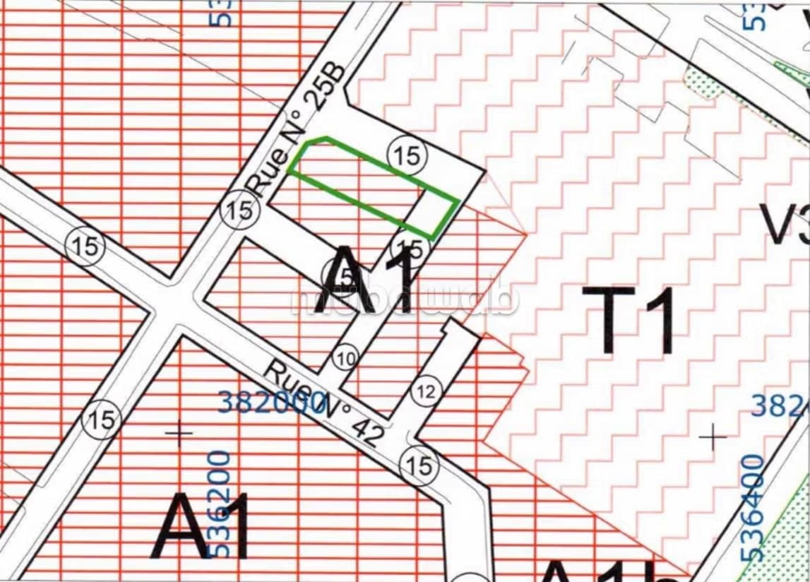 Terrain à acheter à Nouvelle Ville. Superficie 992 m²