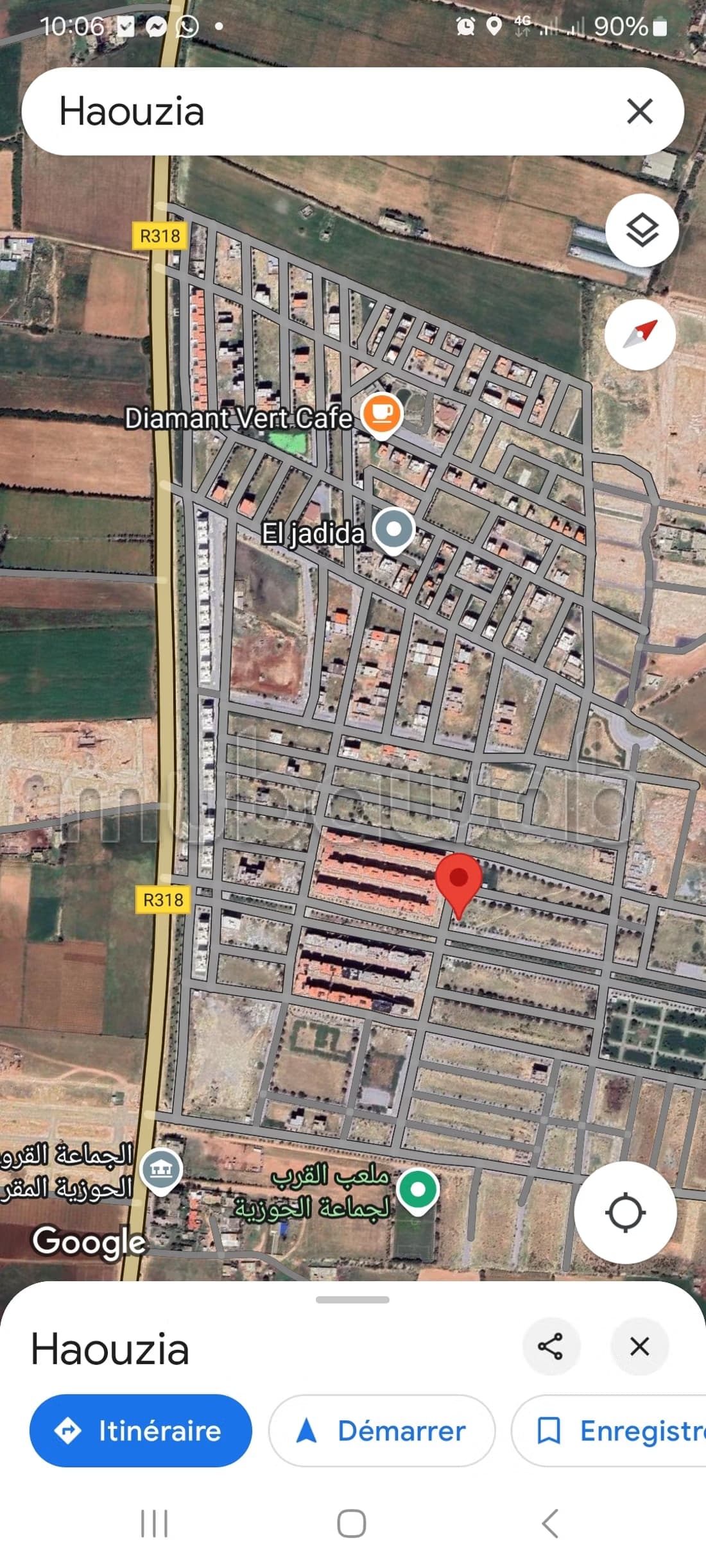 Lot terrain haouzia riad el jadida. Superficie 247 m²