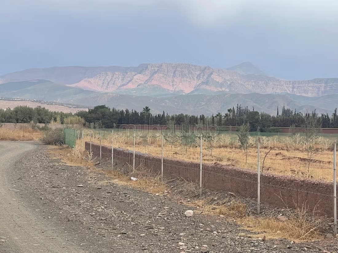 Av magnifique terrain vue atlas marrakech