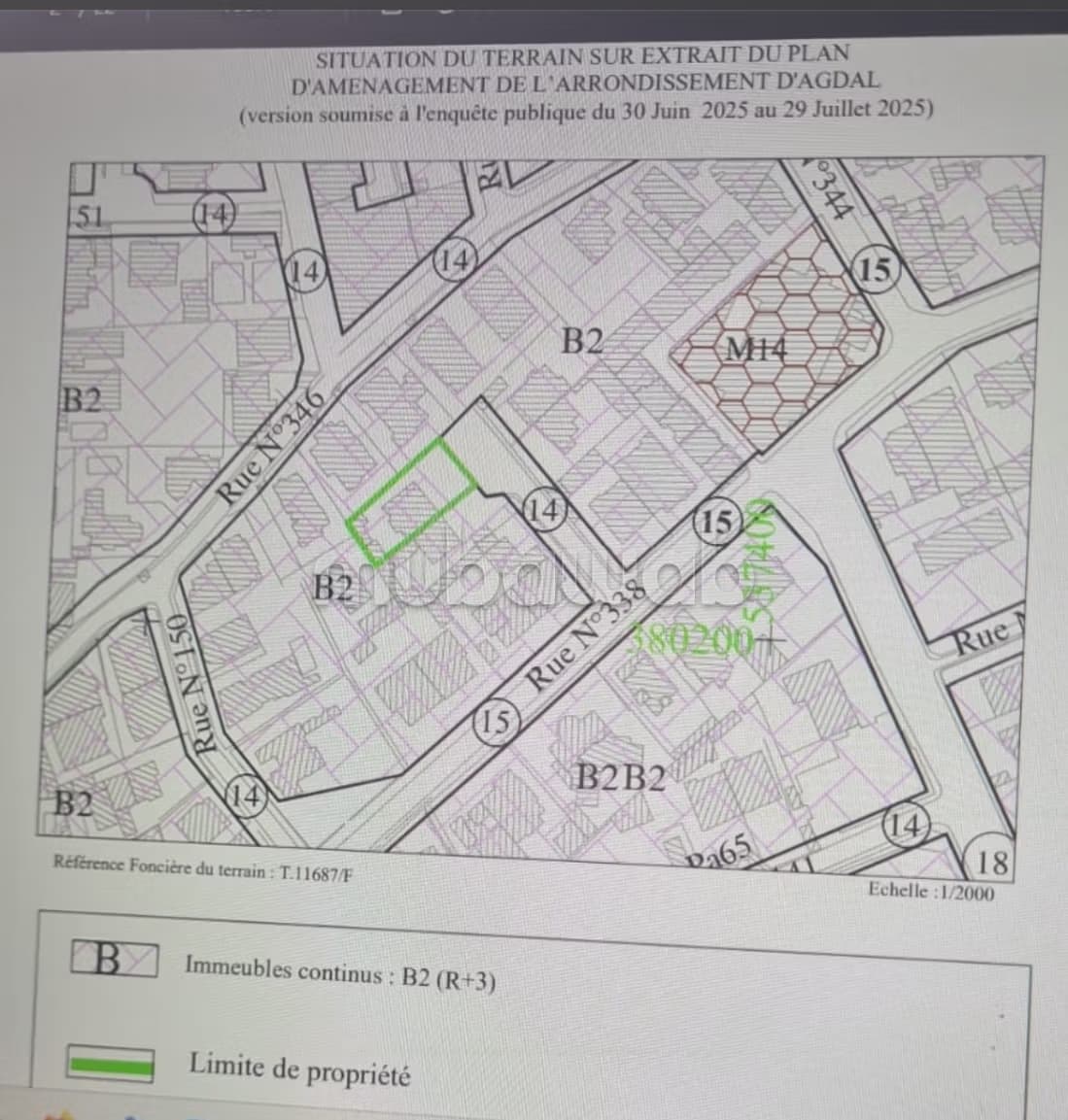 Terrain B2 R3 Bouremana Agdal