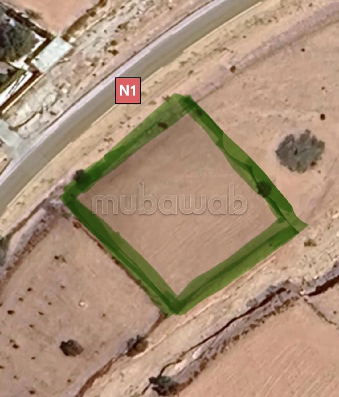 Terrain à vendre à Lahrarta. Superficie 1468 m²
