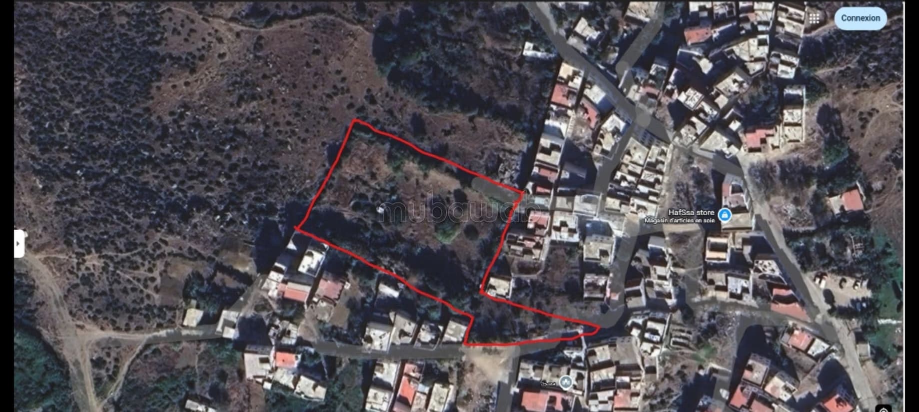 Vente de terrain à bou3nane. Surface totale 4150 m²