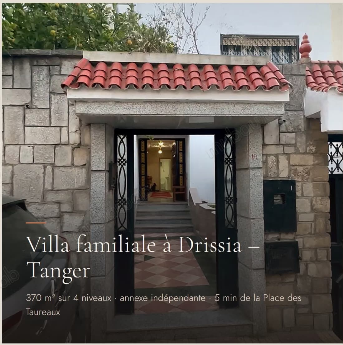 Villa 370 m² annexe indépendante – Drissia Tanger