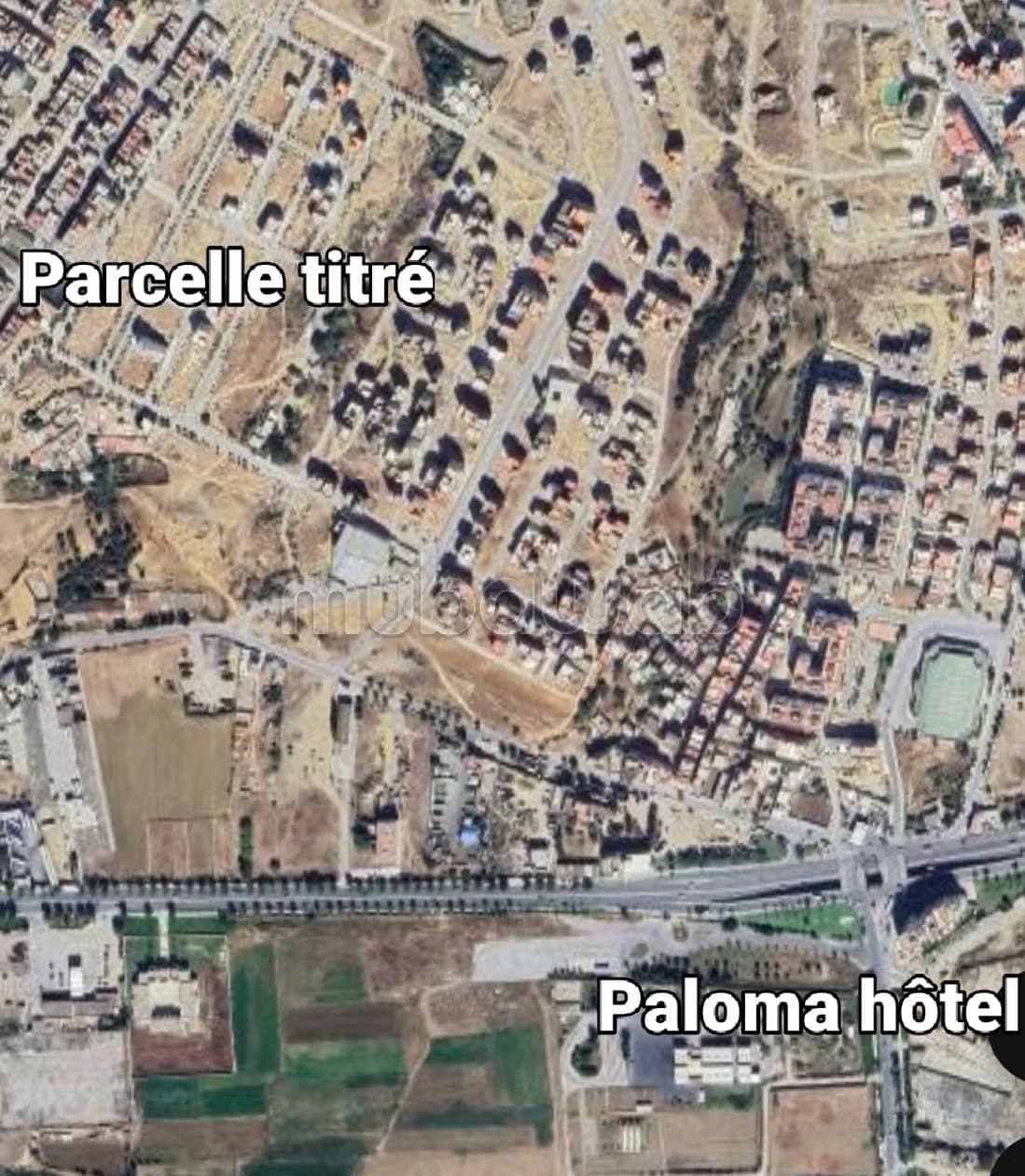 Vente terrain à Tamouda. Surface de 100 m²