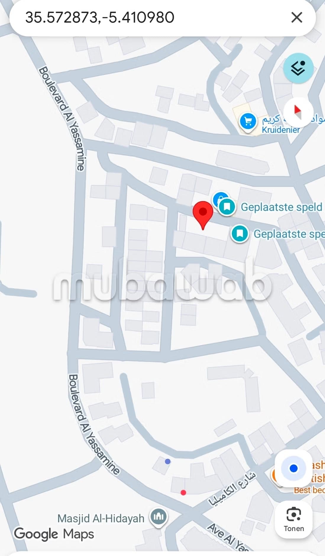 Vente terrain à Taboula. Superficie 88 m²