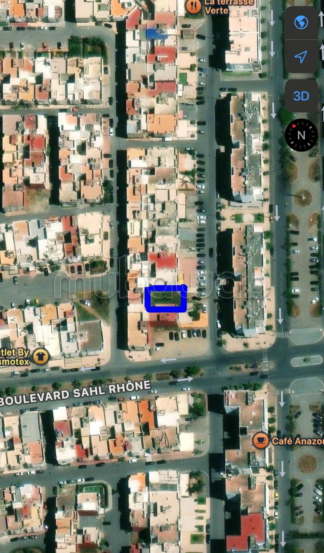 Terrain oulad metaa 135m à 5min du complexe sporti