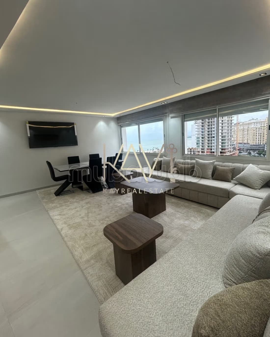 Appartement meublé avec vue panoramique – 3 chambres – Face...