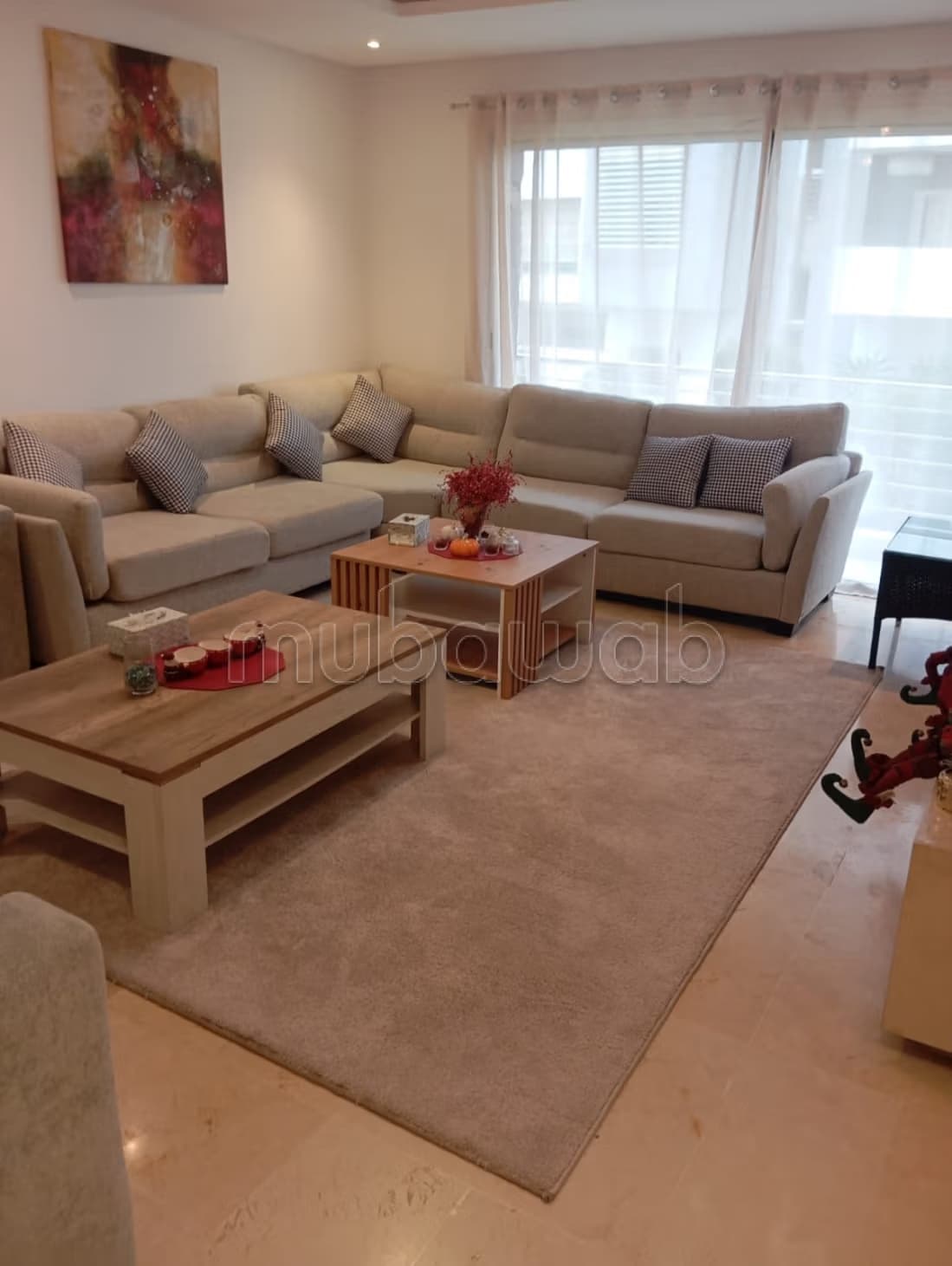 Moderne appartement meublé en location à hay riad