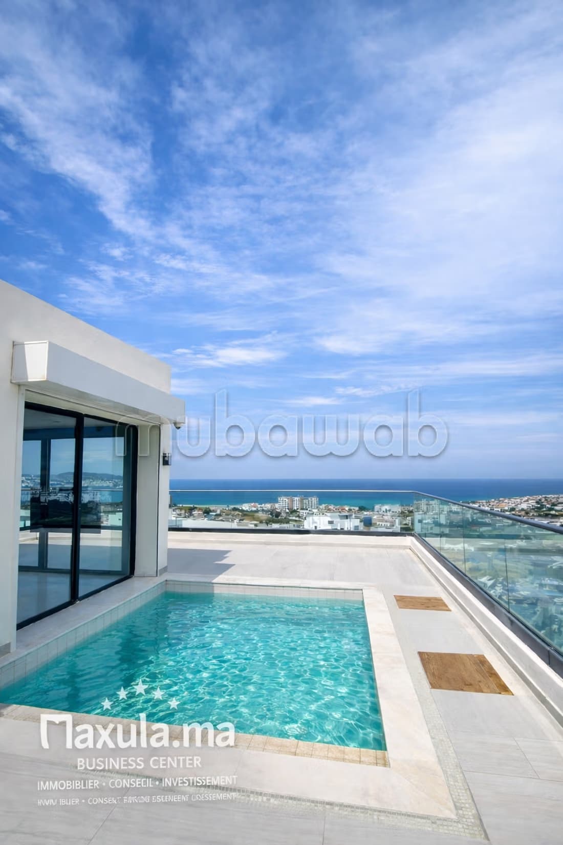 Penthouse Vue Mer Piscine Privée à Tanger