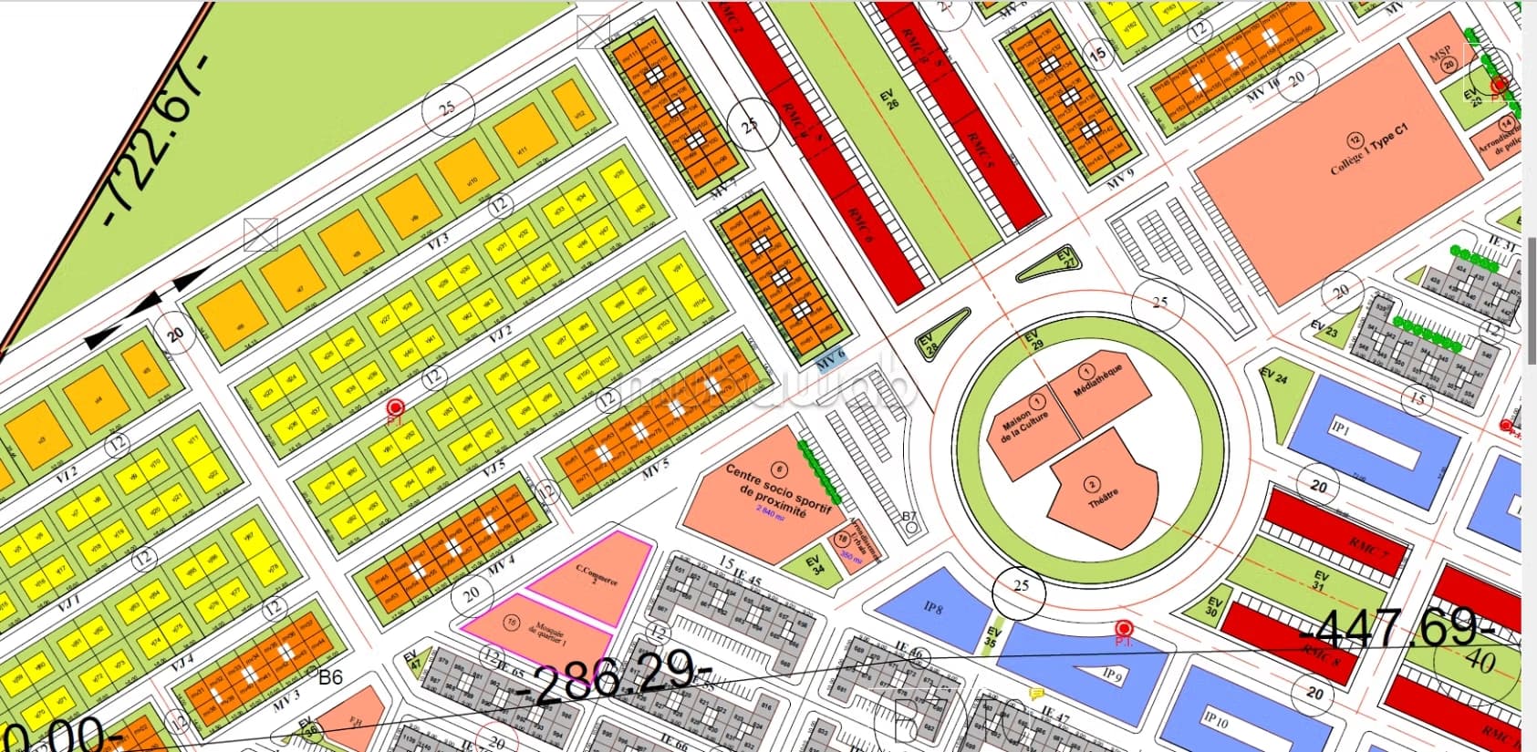 420 m² — CHOUKA / 3 FAÇADES — rues 12 m 15 m — près de la...