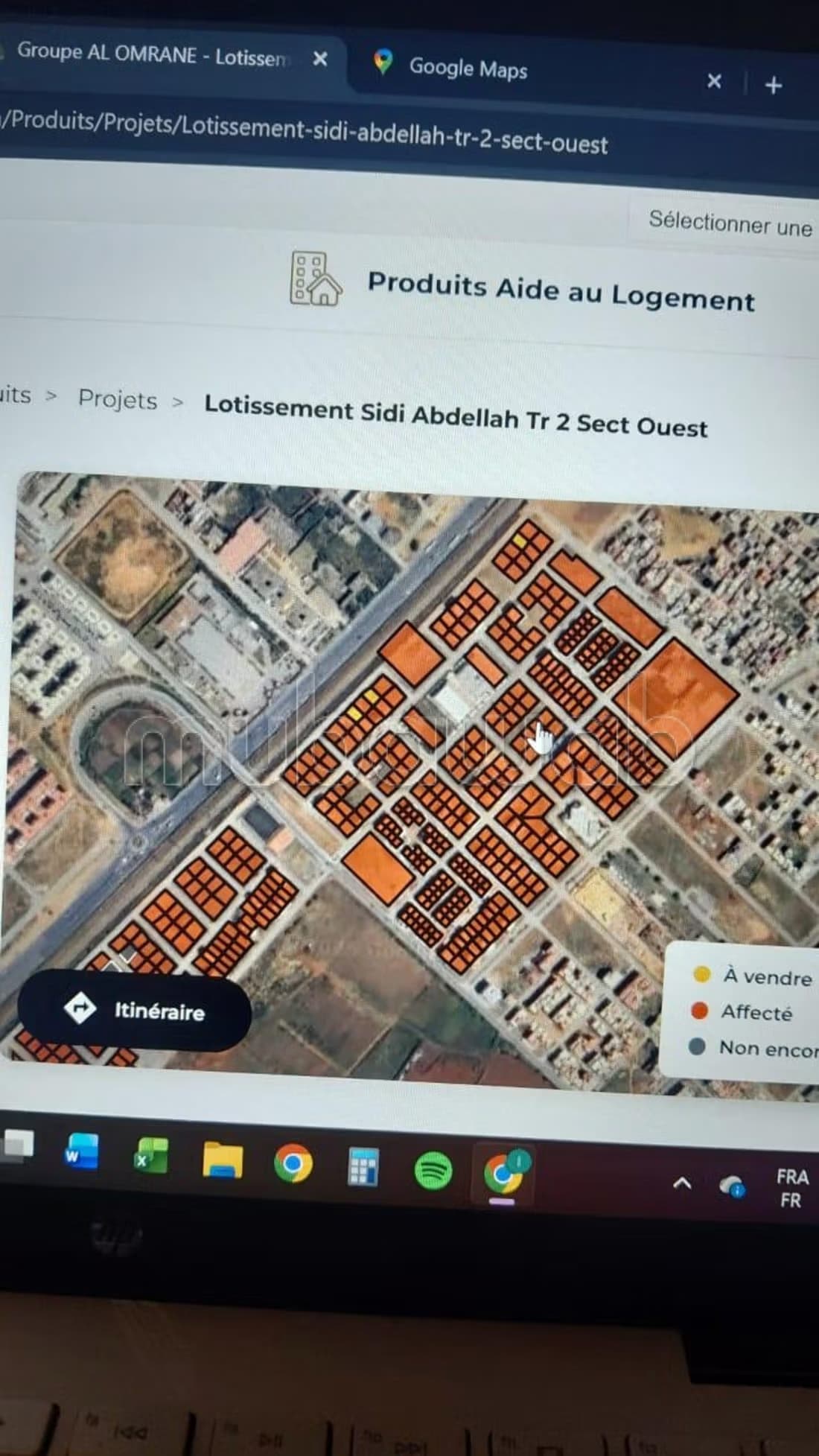 Salé 2 lots de 300m2 chacun
