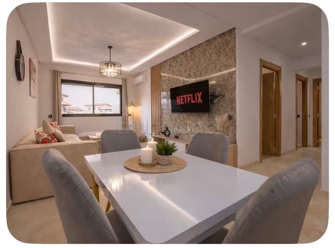 Appartement à louer à Samlalia. 2 chambres agréables. Meublé