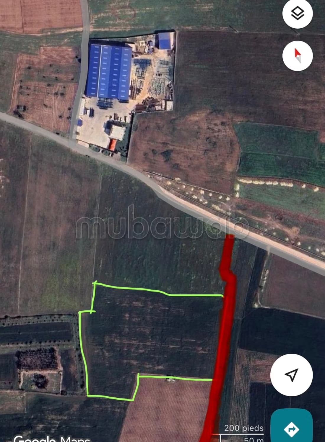 Achat de terrain. Superficie 17000 m²