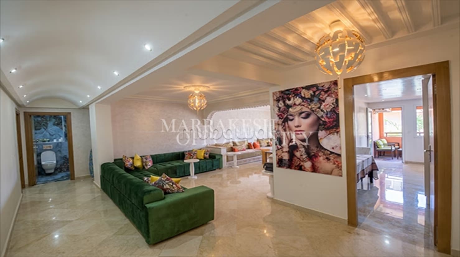 Appartement spacieux meublé à vendre à Guéliz