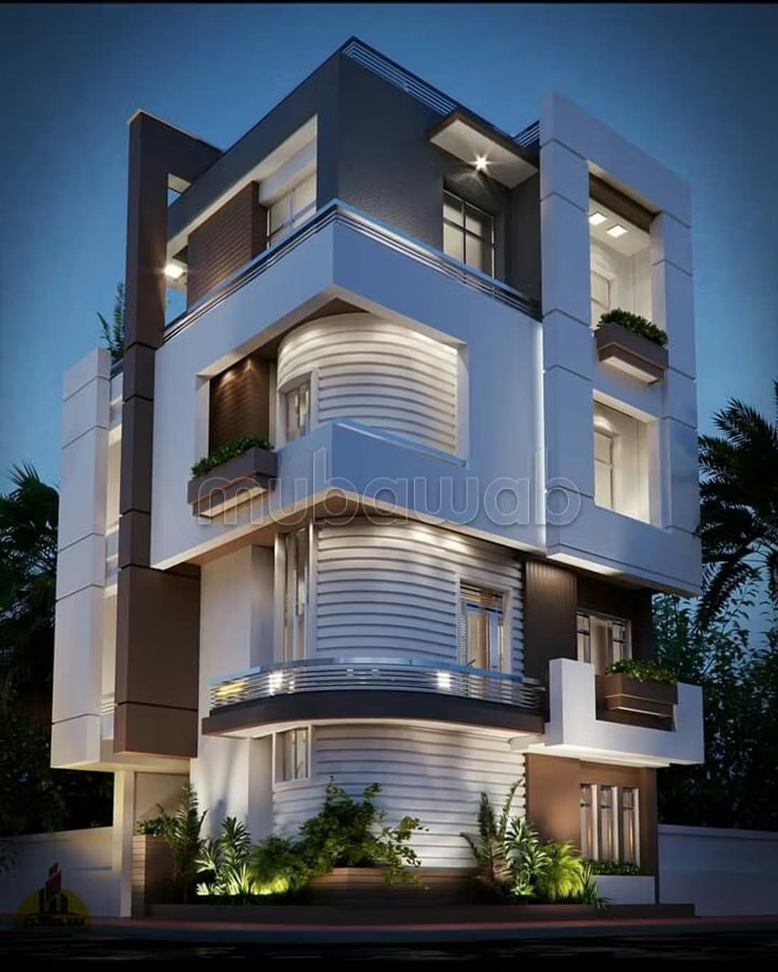 Terrain de luxe trois façades zone immeuble centre hamria 52...
