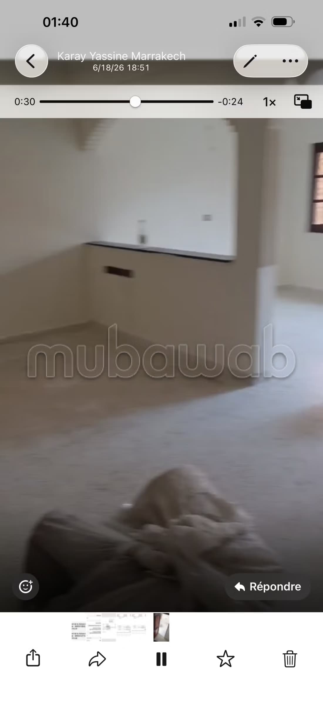 Bel appartement en location à Hay Zitoun. Surface totale 120...