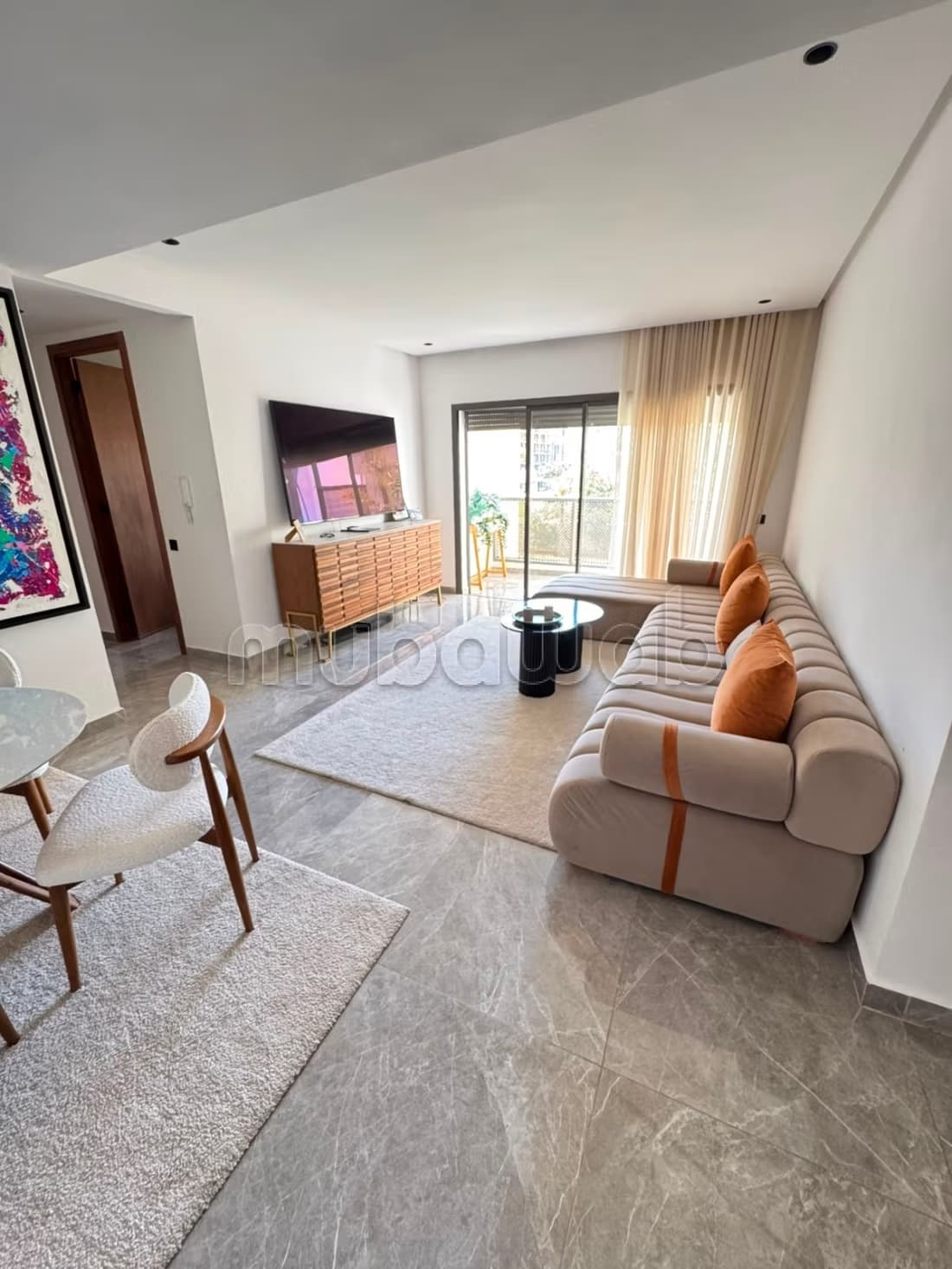 Location appartement meublé 3 chambres à casa Finance City