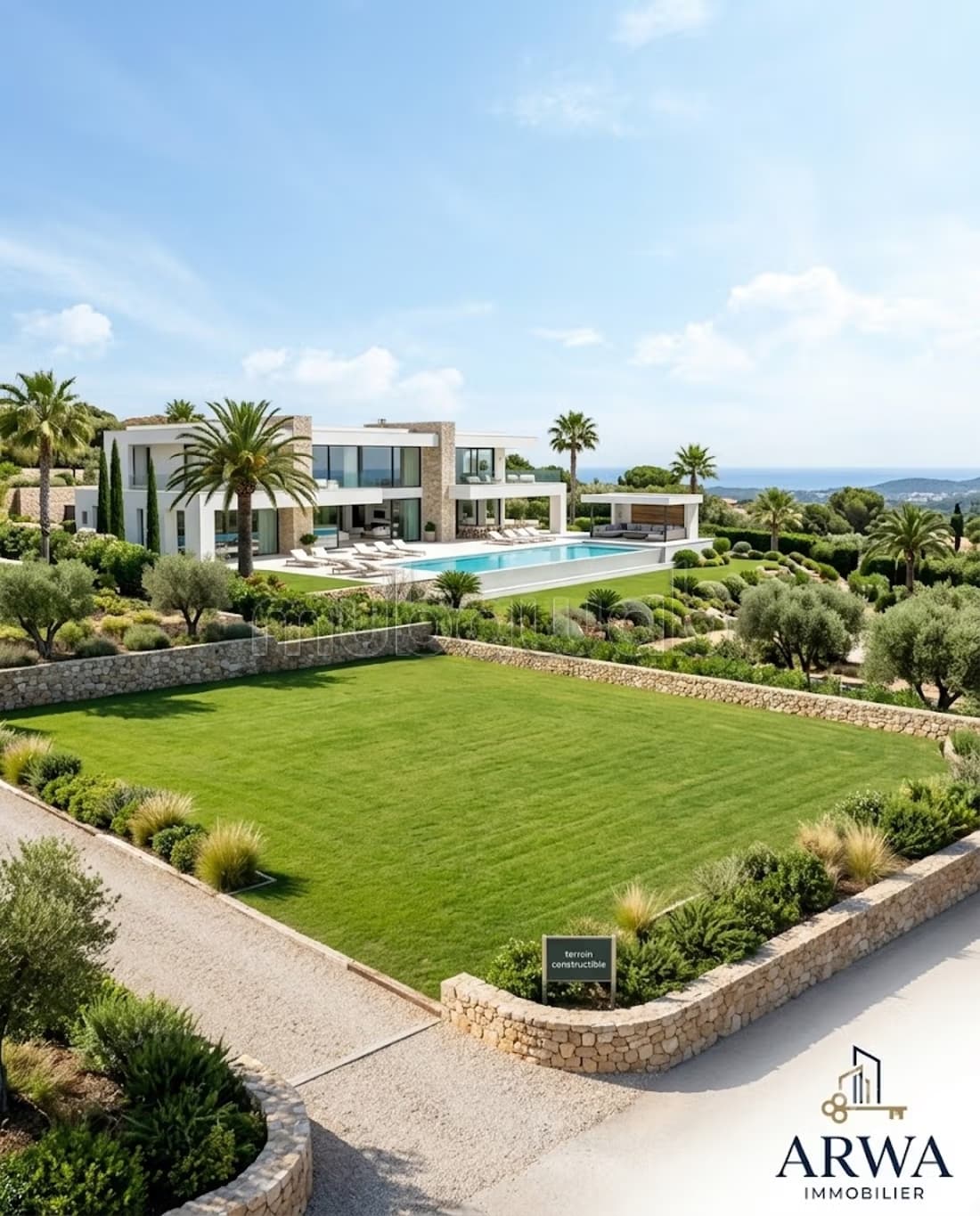 Terrain villa a vendre 850m2