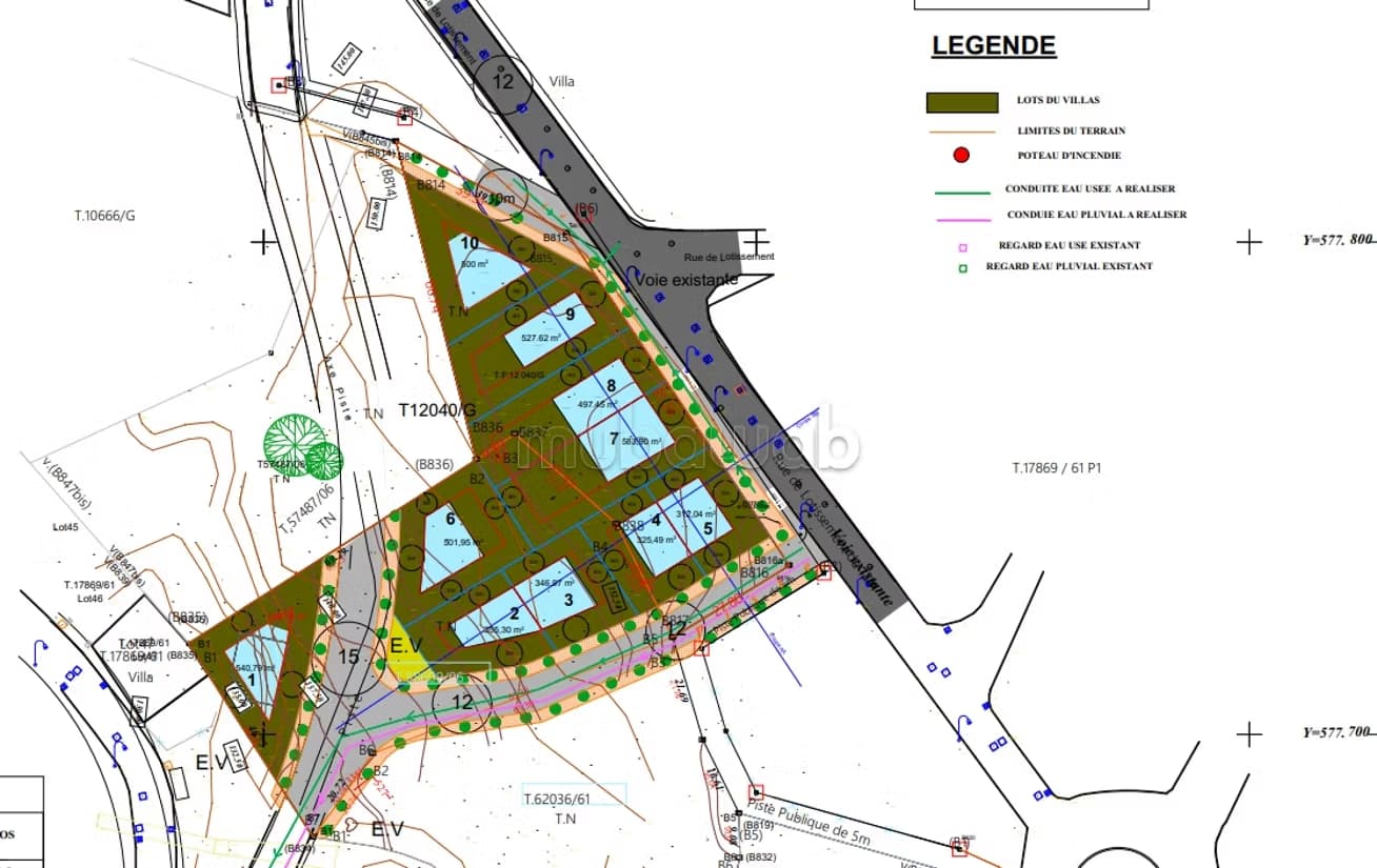 Vente lots de villa a nouinouich vue mer direct