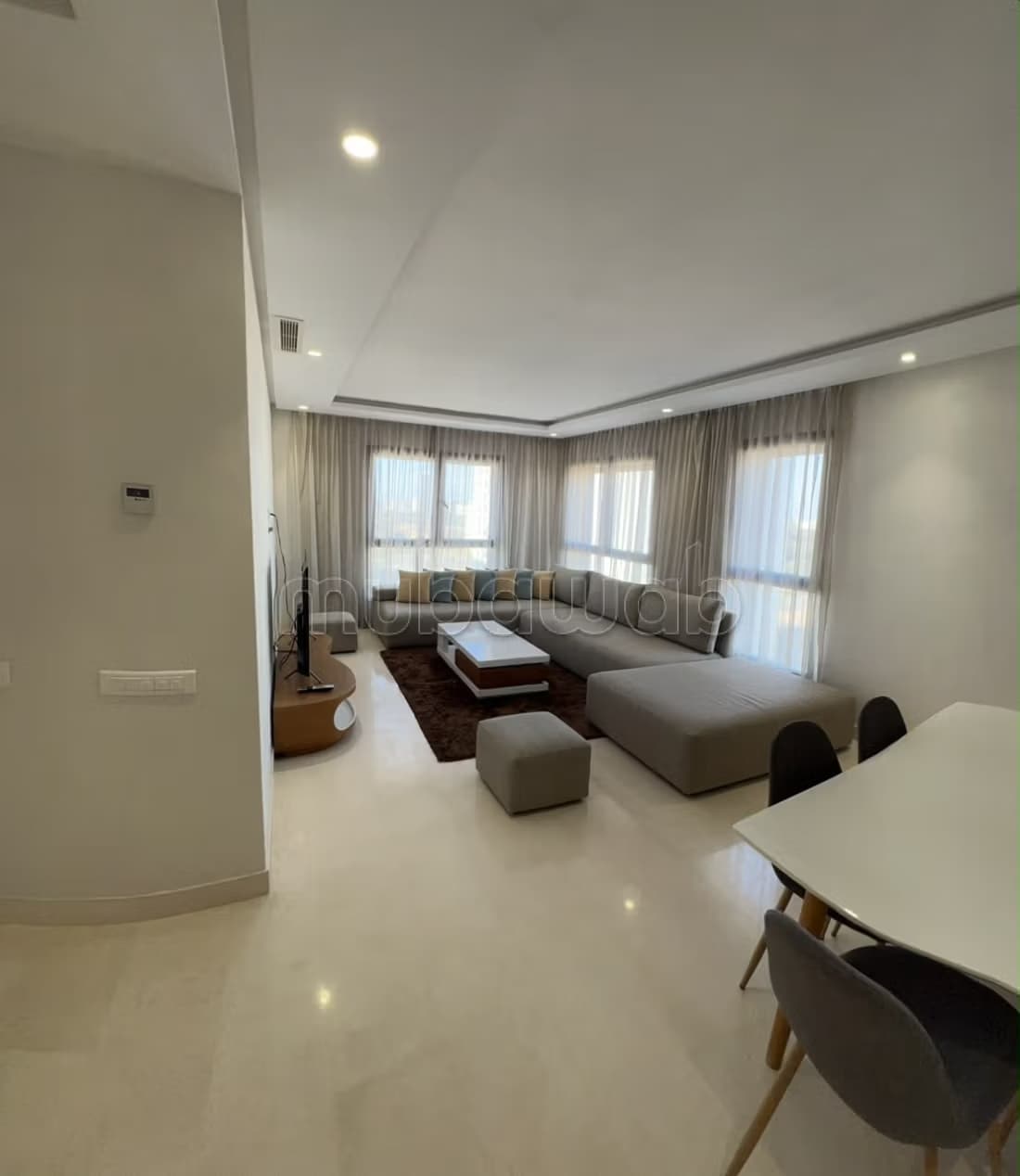 Louez cet appartement à Casablanca Finance City. 3 pièces...