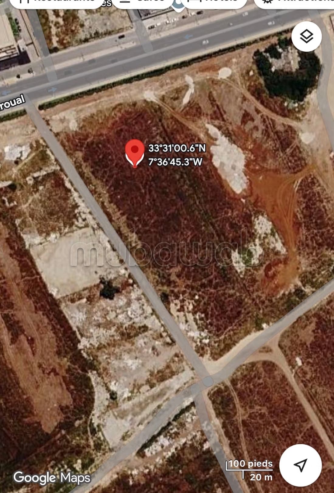 Vente de terrain à Californie. Surface totale 23520 m²