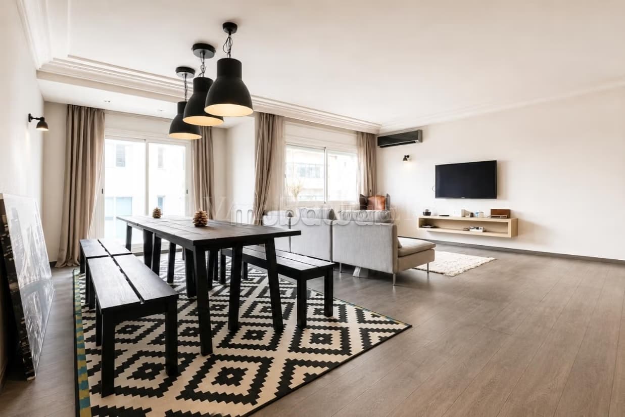 Location Appartement Meublé 156m2 3chambres Racine, Casablan...