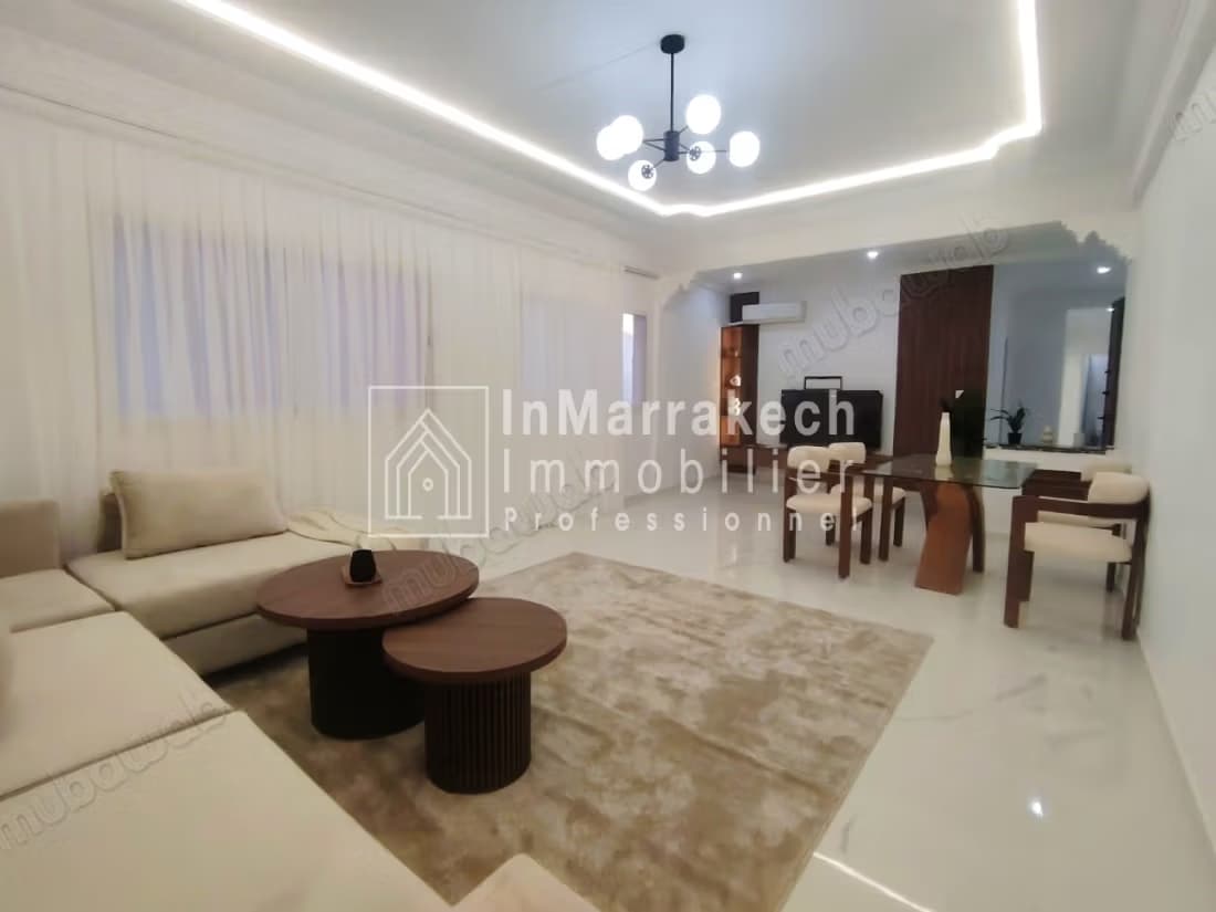 Joli Appartement Moderne Meublé à Louer – Guéliz