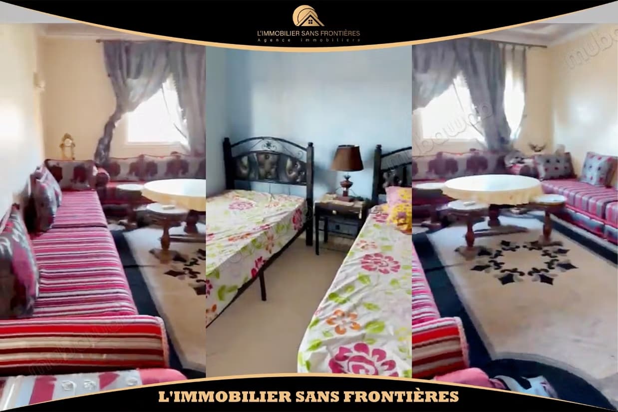 Appartement meublé de 77 m² à Azzouzia – 2 chambres, terrass...