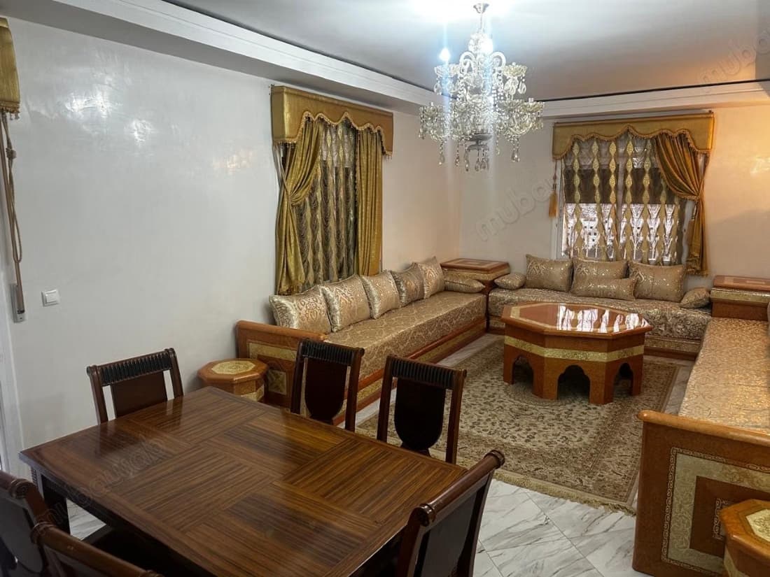 Appartement meublé 115m2terrasse Aswak assalam