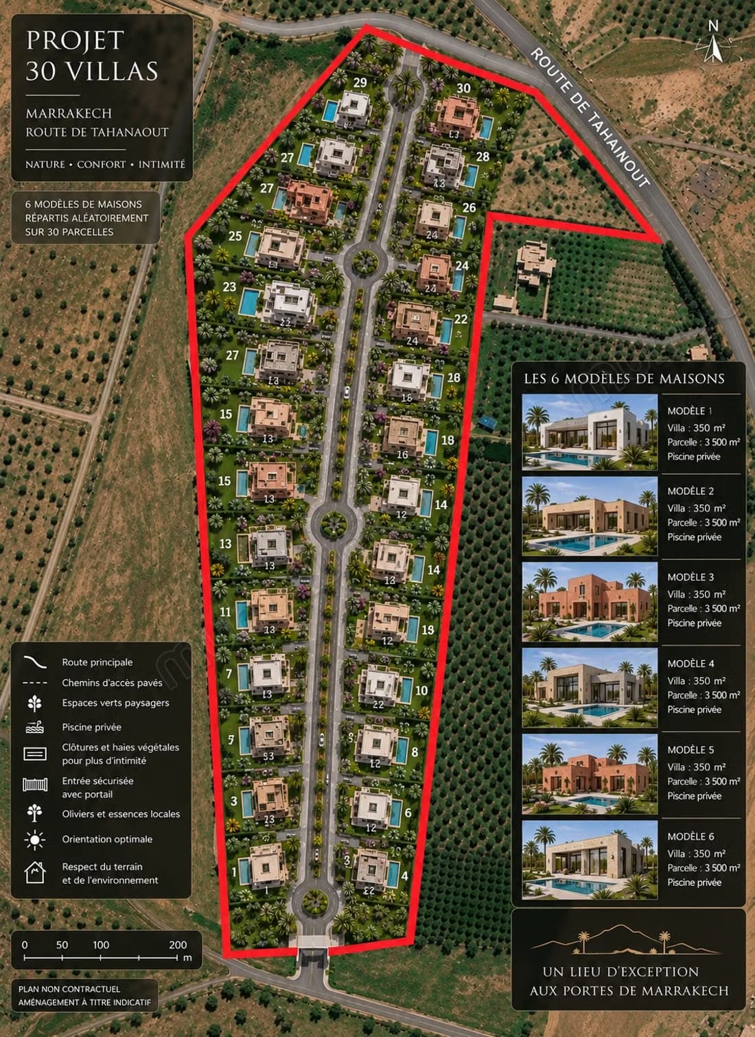 Projet 30 villas touristique Marrakech 11hectares