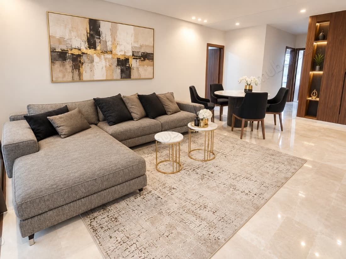 Appartement à louer à Souissi. Surface de 130 m². Meublé