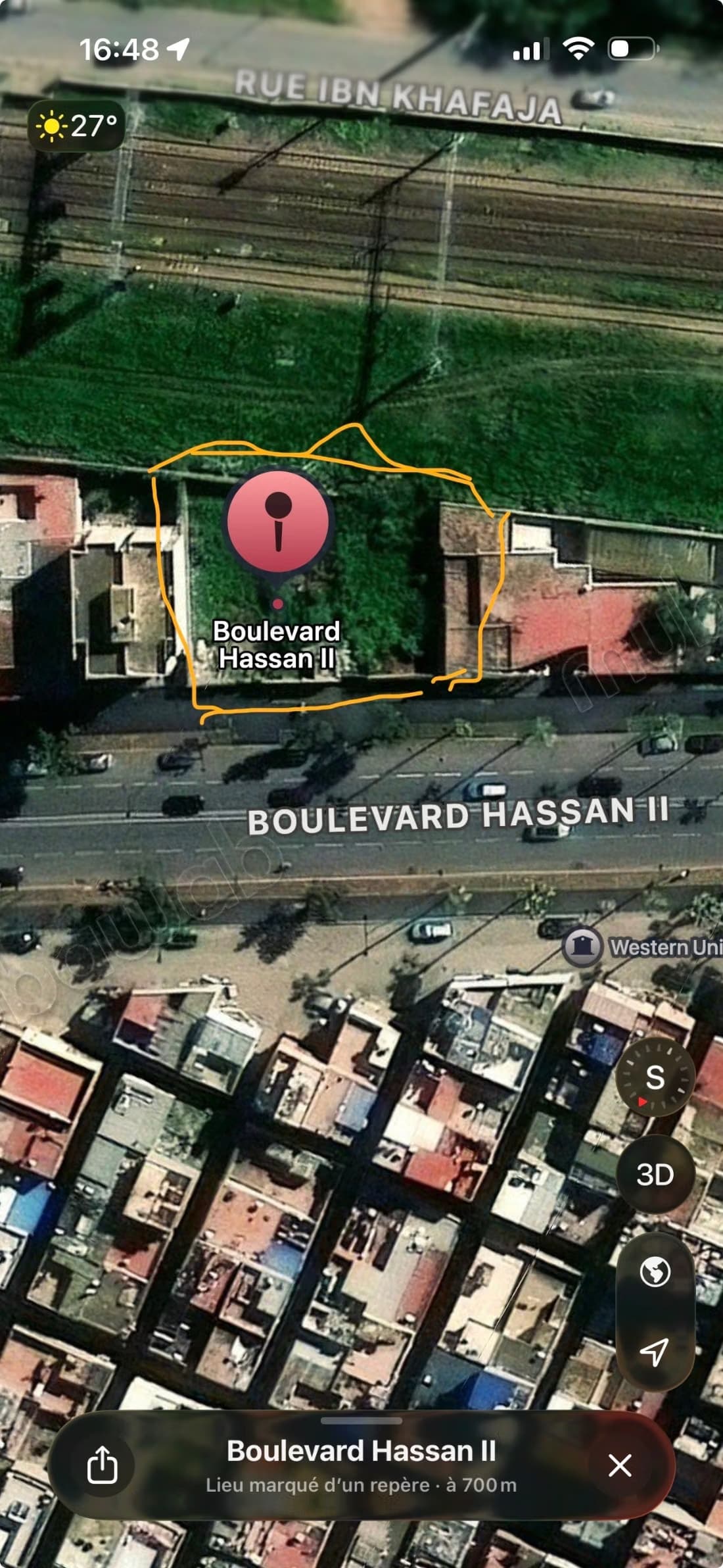 Vente terrain en Centre Ville. Surface totale 639 m²
