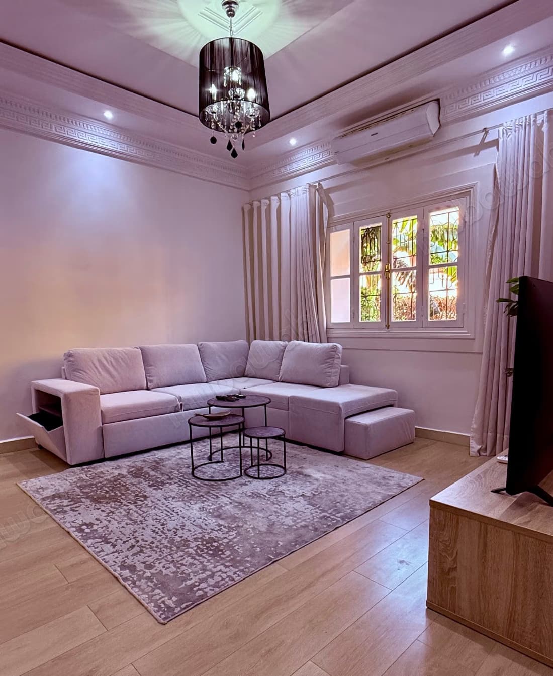 Bel appartement 3 chambres meublées avec jardin