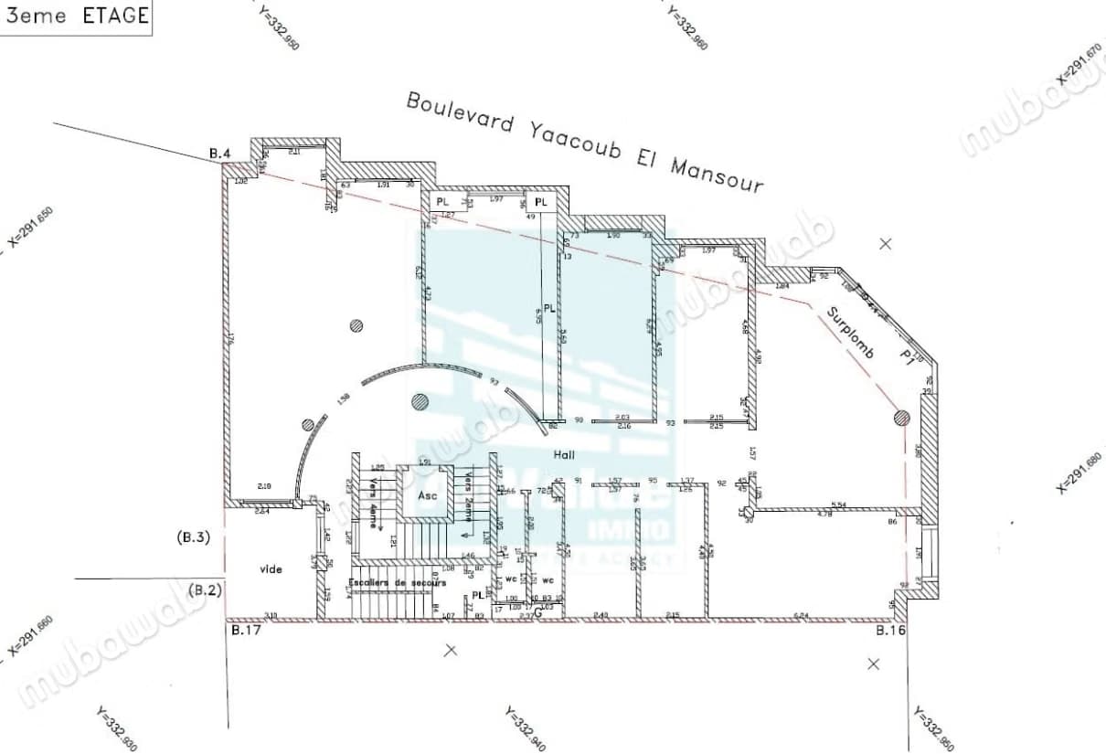 DL. 1039: Plateau bureau à Yacoub El Mansour