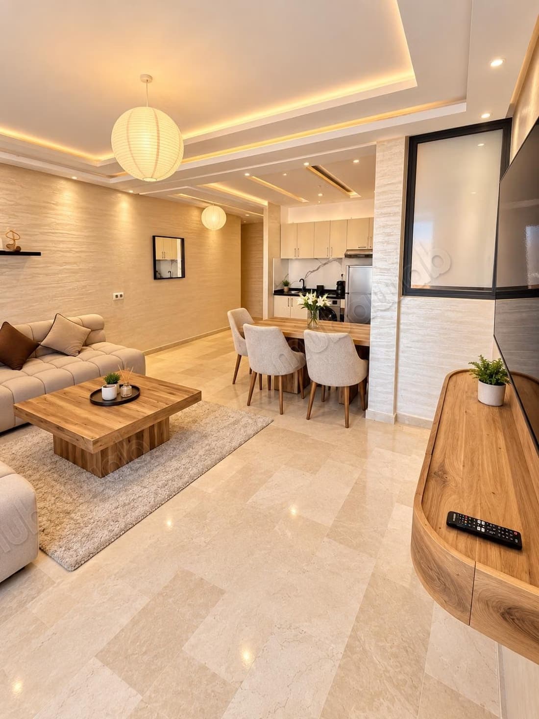 Moderne appartement meublé à louer en plein cœur