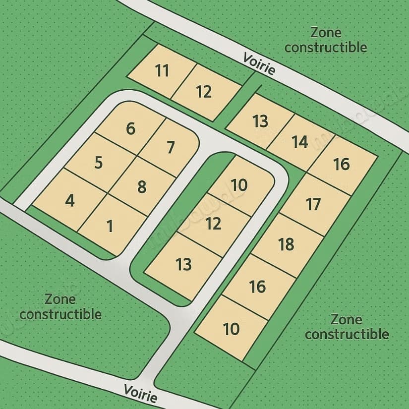 Beau terrain à la vente à Laymoune. Superficie 165 m²