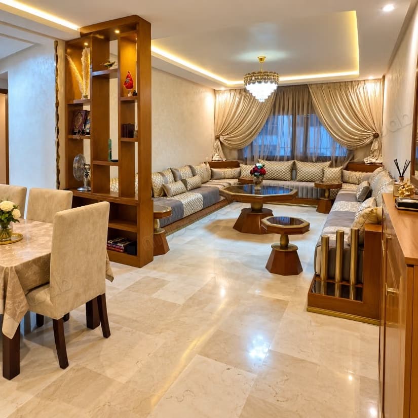 Appartement meublé à louer avec 3 chambres et 2 salles de ba...