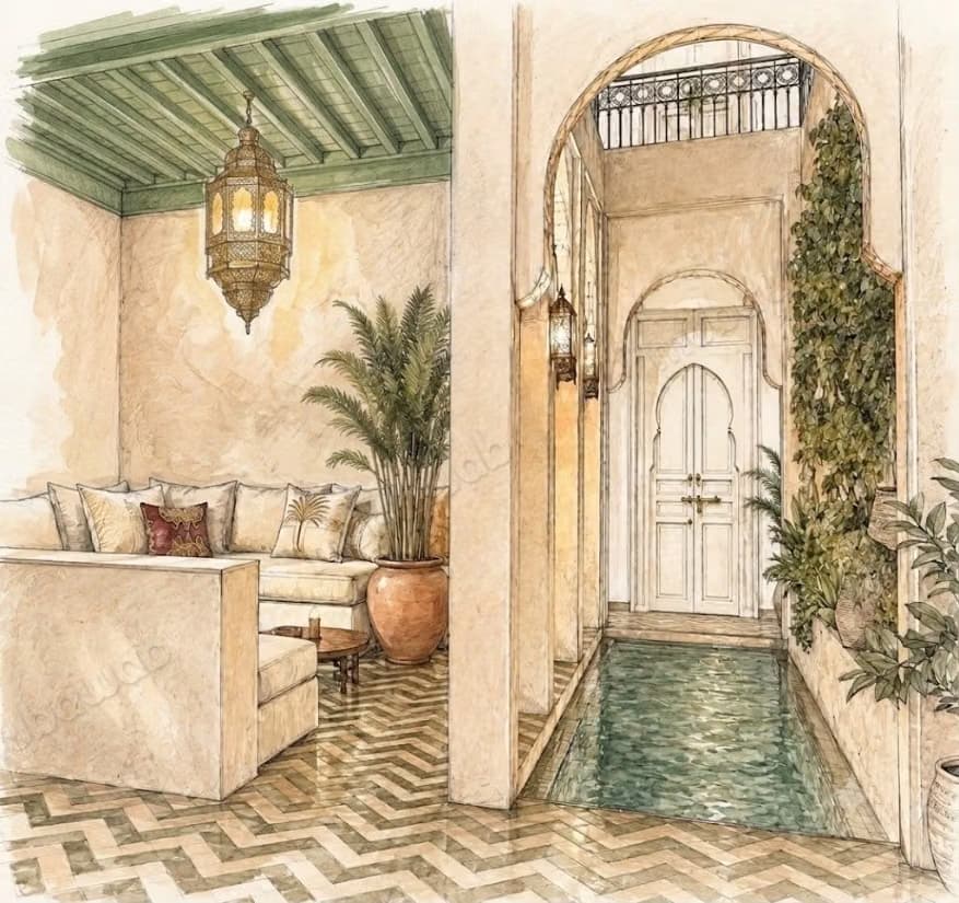 Vente d'un superbe riad 4 chambres avec piscine