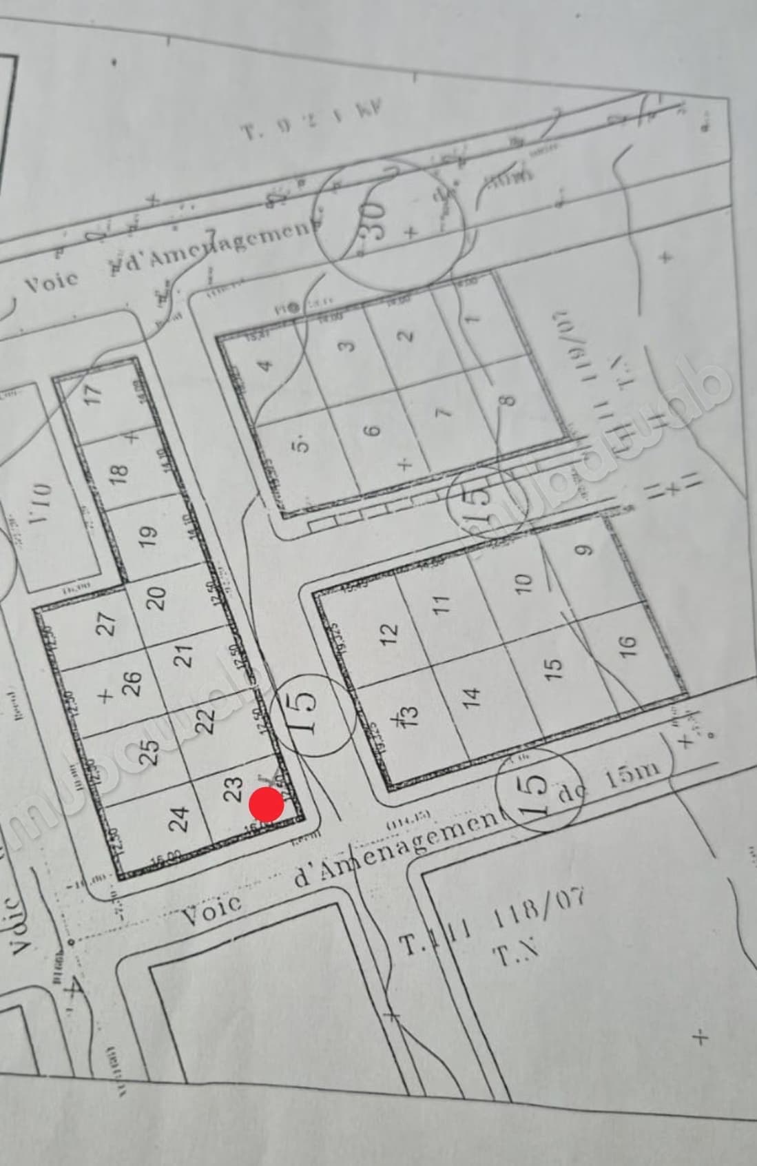 Terrain à acheter à Hay Bensouda. Superficie 206 m²